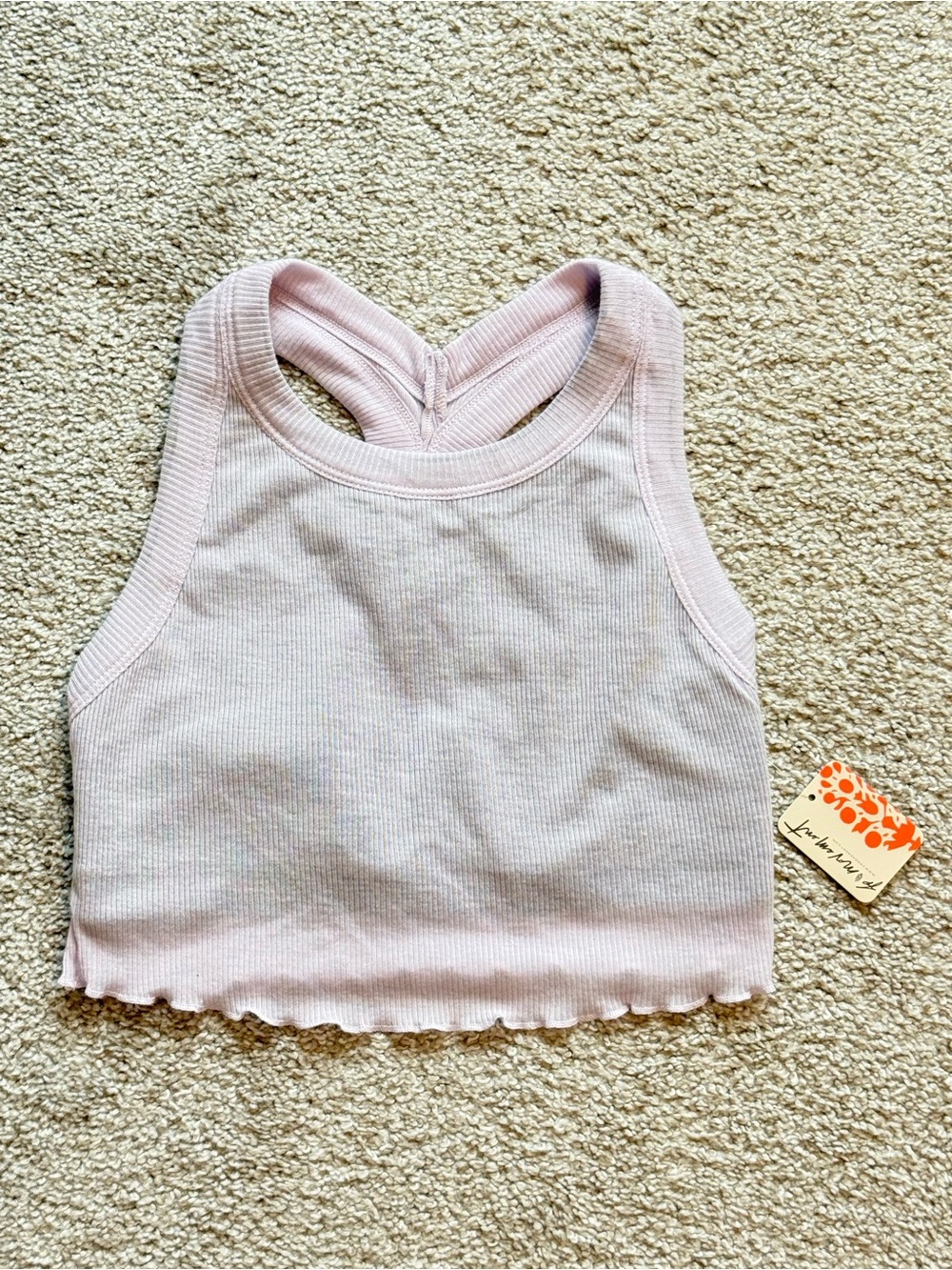 NWT free people tank top in lavender fog, Small